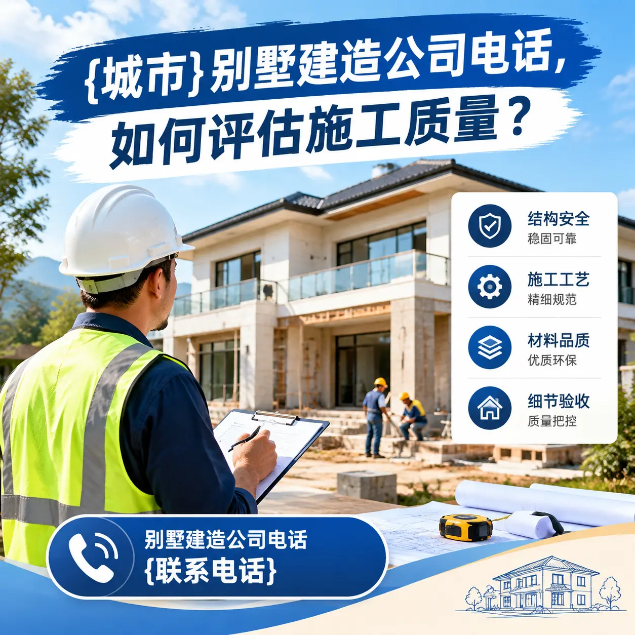 晴隆别墅建造公司电话，如何评估施工质量？