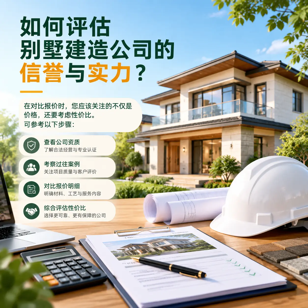 如何评估 晴隆 别墅建造公司的信誉与实力？
