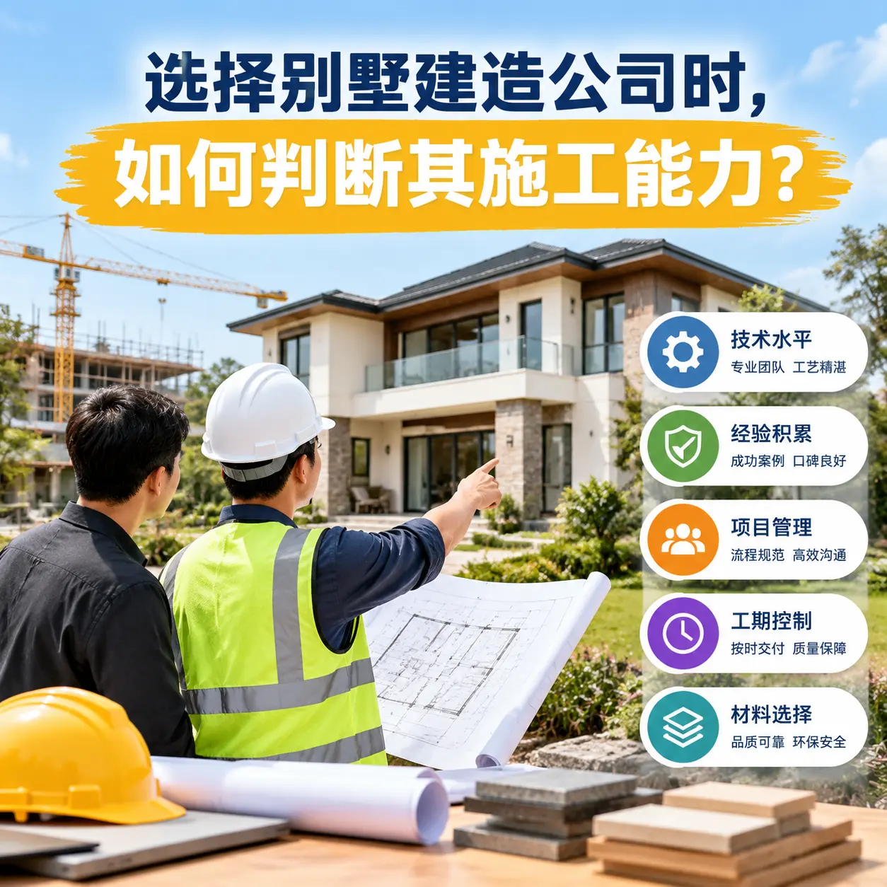 选择别墅建造公司时,如何判断其施工能力?